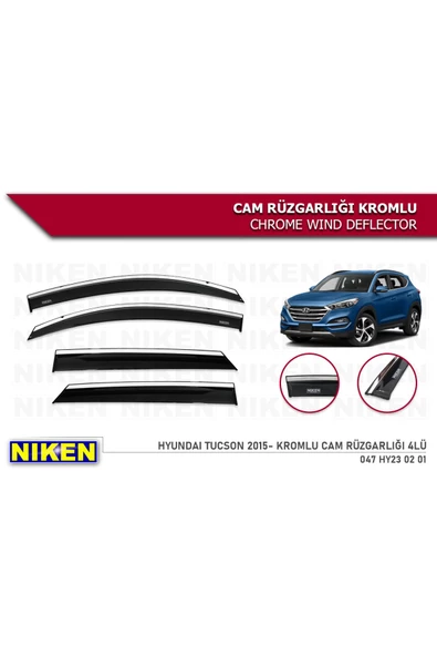 Hyundai Tucson 2015-2020 Kromlu Cam Rüzgarlığı