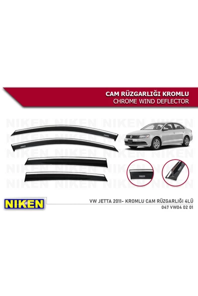 Volkswagen Jetta 2011-2022 Kromlu Cam Rüzgarlığı