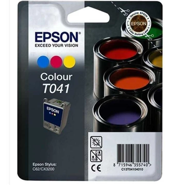 Tonersepeti Epson T041-C13T04104020 Orjinal Renkli Kartuş