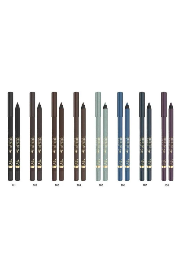Golden Rose Tattoo Gel Eye Pencil Waterproof No: 104 - Suya Dayanıklı Jel Göz Kalemi - 2