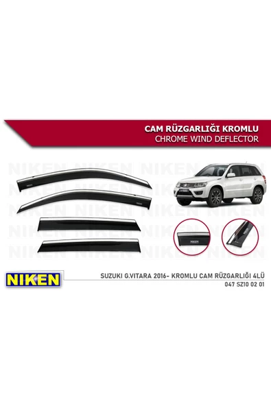 Suzuki Grand Vitara 2016- Kromlu Cam Rüzgarlığı ürün görseli