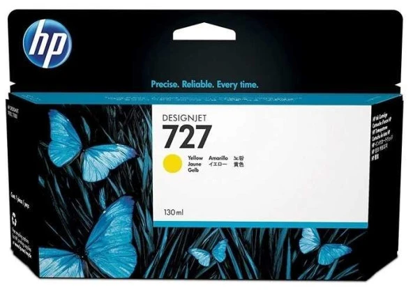 Tonersepeti Hp 727-B3P21A Orjinal Sarı Mürekkep Kartuş 130 ml