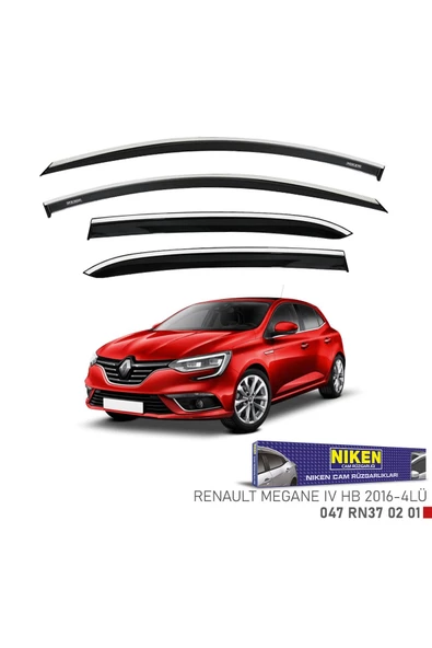 Renault Megane 4 hb Kromlu Cam Rüzgarlığı Niken 2016+