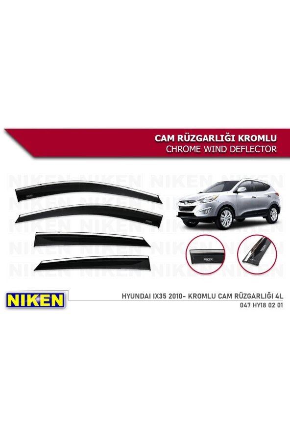 Hyundai iX35 2010- Kromlu Cam Rüzgarlığı