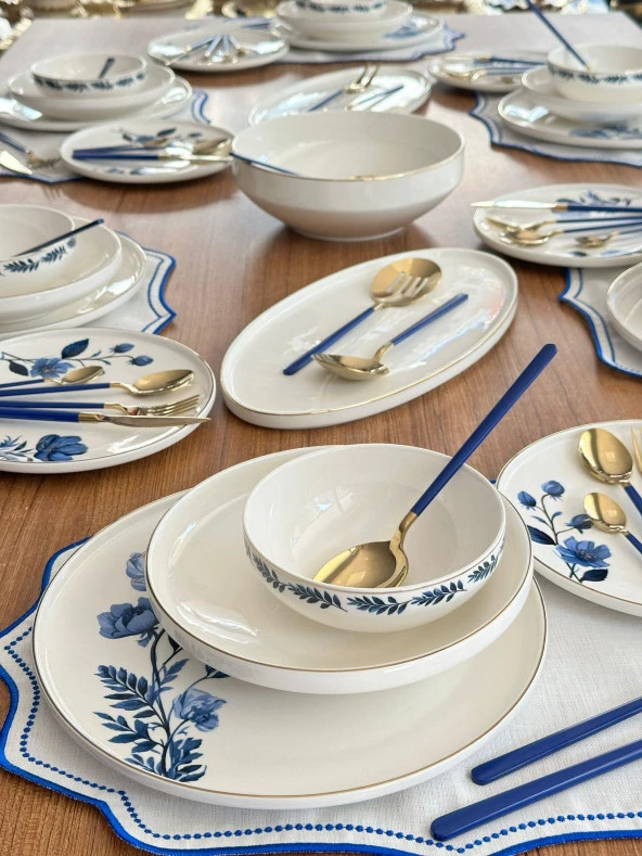 Yemek Takımı 80 Parça 6 Kişilik Blue Violet