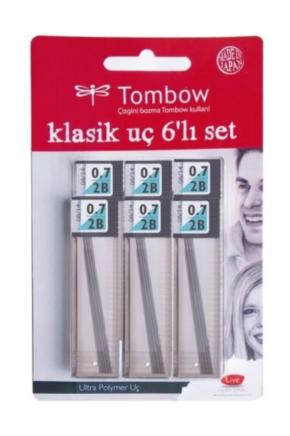 Tombow Min Klasik Mono Lead 2B Kalem Ucu 0.7 mm 6 Tüp - 2