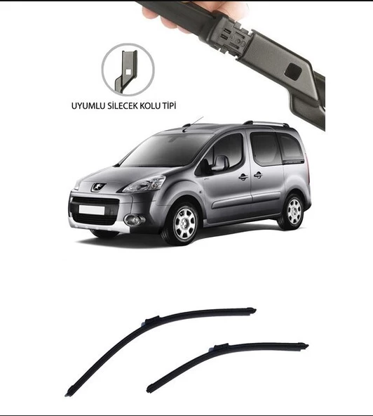 Peugeot Partner Tepee 2008 ve Sonrası Uyumlu Ön Takım Silecek