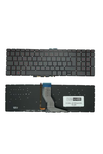 Hp ile Uyumlu Pavilion 15-ab103nt, 15-ab104nt, 15-ab105nt Notebook Işıklı Klavye Siyah TR