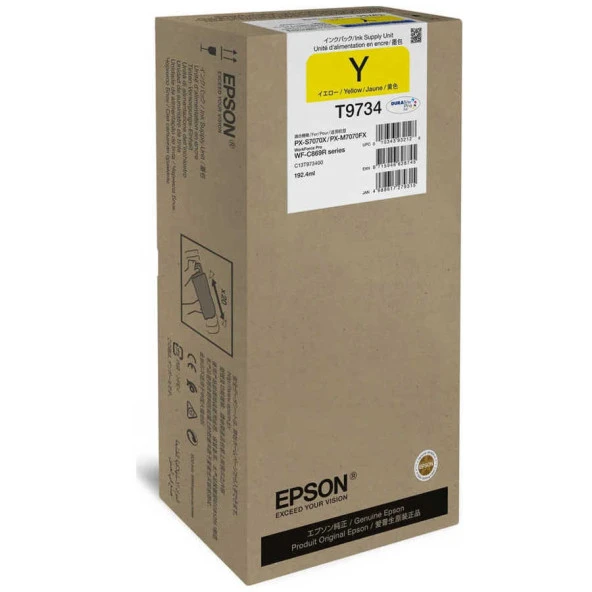 Tonersepeti Epson T9734XL-C13T973400 Sarı Orjinal Kartuş