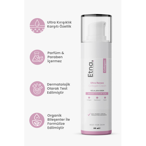 Etna Pharma Ultra Renew Kırışıklık Karşıtı Kolajen Krem 50 ML - 3