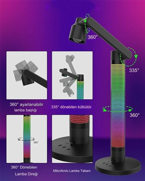 Newface MF02 RGB Masaüstü Tuya Destekli Ambiyans Dekoratif Lamba - 8