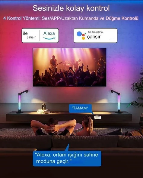 Newface MF02 RGB Masaüstü Tuya Destekli Ambiyans Dekoratif Lamba - 9