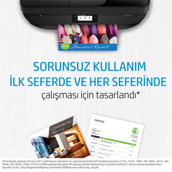 HP 653 Mürekkep Kartuşu Siyah 3YM75AE - 6