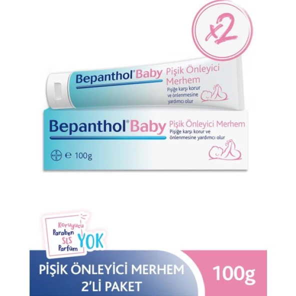 Bepanthol Baby Pişik Önleyici Merhem 100 gr 2 Adet