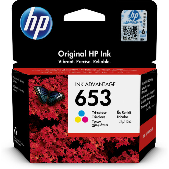 HP 653 Mürekkep Kartuşu Üç Renkli 3YM74AE