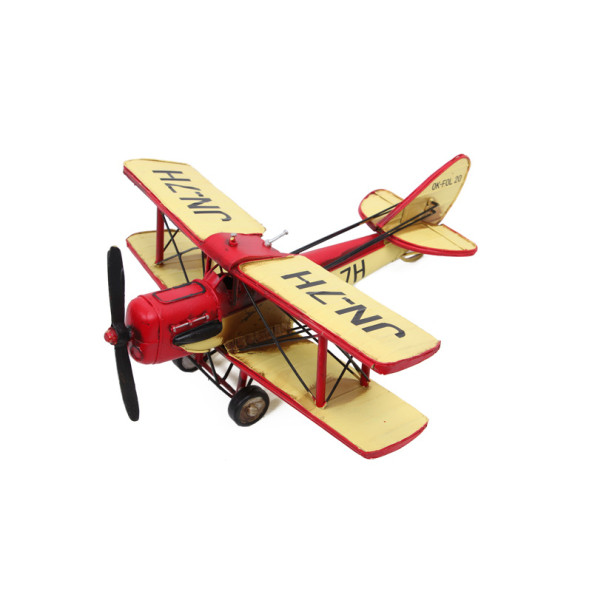 Dekoratif Metal Uçak Çift Kanatlı 1510E-5415 Model-M80 - 2