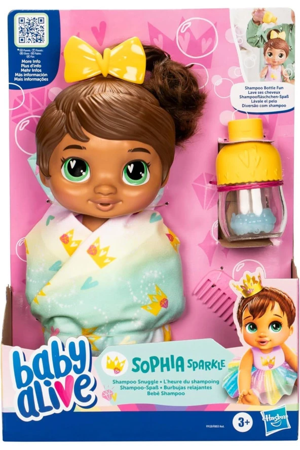 Baby Alive Bebeğimle Şampuan Eğlencesi Esmer F9120