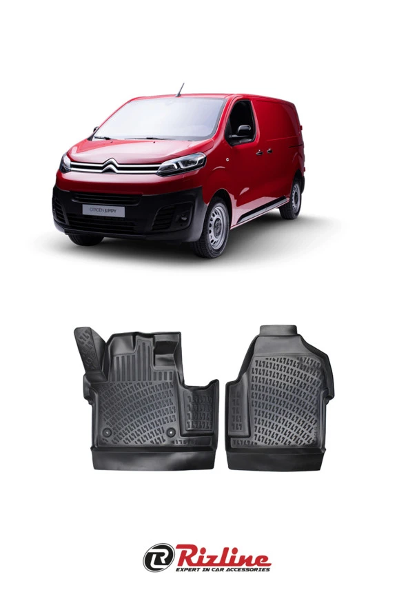 Citroen Jumpy 2016-2023 Siyah 3D Havuzlu Paspas