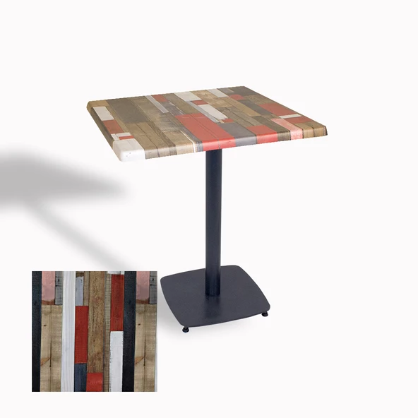 Egos Werzalit Kare Masa 70x70 - Redwood ürün görseli