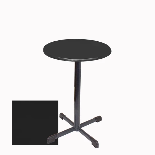 Bistro Masa (Halley Werzalit Yuvarlak 60cm) - Siyah ürün görseli