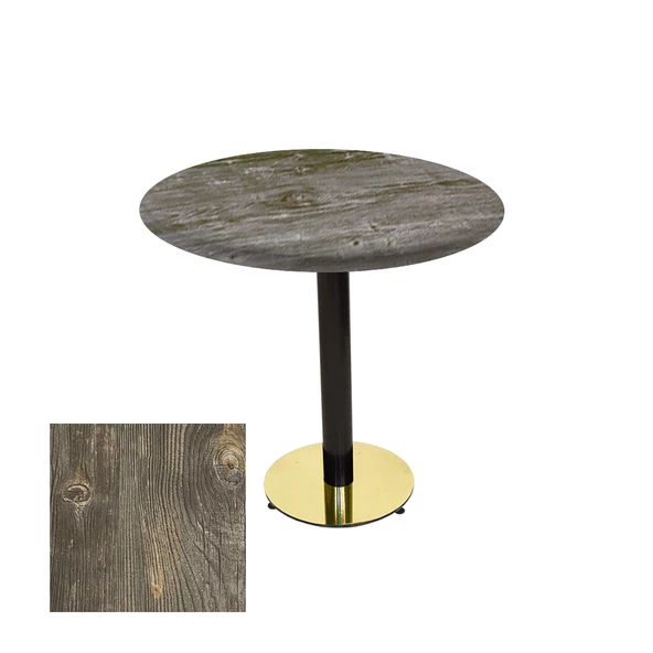 Karanfil Werzalit Yuvarlak Gold Masa Q80 - Old Pine ürün görseli