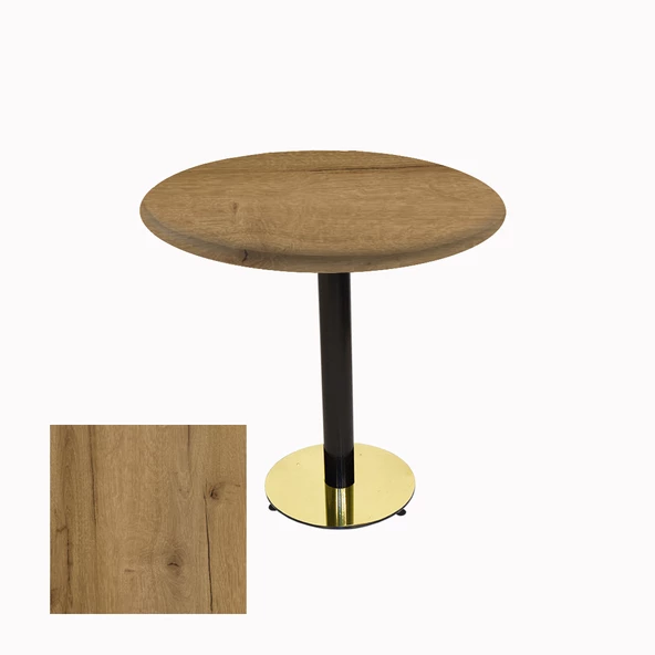 Karanfil Werzalit Yuvarlak Gold Masa Q70 - Canyon Palace Oak ürün görseli