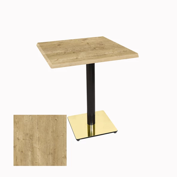 Karanfil Werzalit Gold Kare Masa 80X80 - Avalone Pine ürün görseli