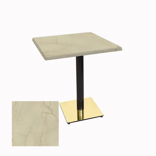 Karanfil Werzalit Gold Kare Masa 70x70 - Golden Marble ürün görseli