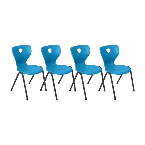 Monoblok Sandalye - Turkuaz - (4 Adet) - 1