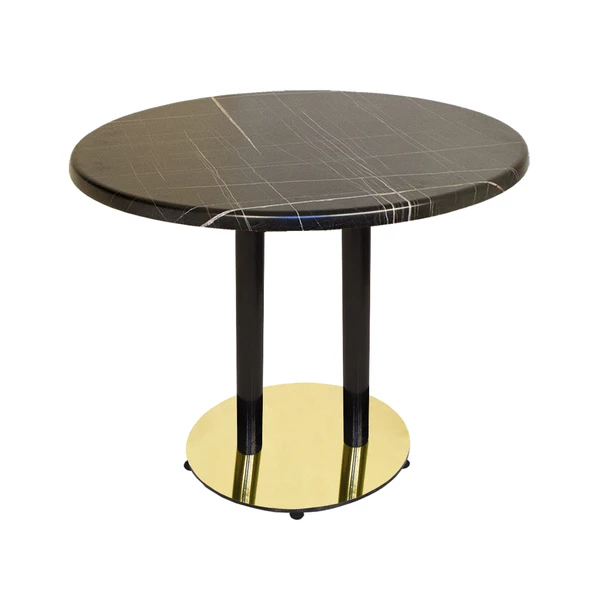 Karanfil Gold Mega Werzalit Yuvarlak Mutfak Masası (107cm) - (Palazzo)