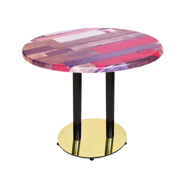 Karanfil Gold Mega Werzalit Yuvarlak Mutfak Masası (107cm) - (Red Wood) ürün görseli