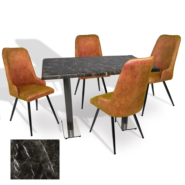 Karanfil Werzalit - Çırağan Masa Takımı (70x120) - (Teramo - Kiremit) - 1