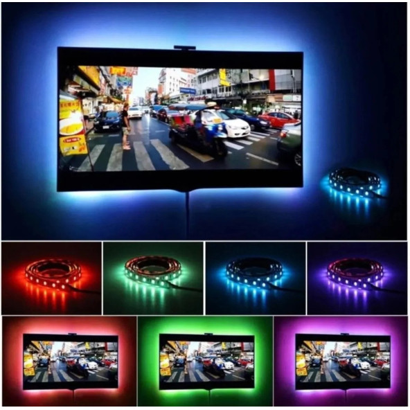 neeko Sese Ve Müziğe Duyarlı Tv Arkası Yatak Odası Çocuk Odası Mutfak Rgb Şerit Led Tak Çalıştır 1 Metre - 5