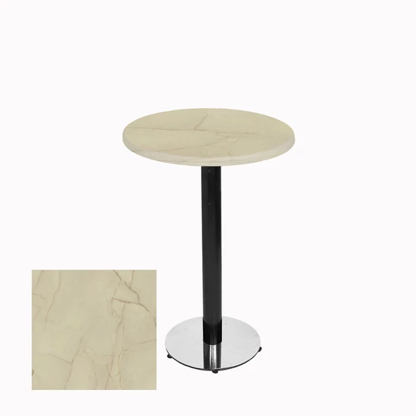 Bistro Masa (Karanfil Werzalit Yuvarlak Q 70cm)  - Golden Marble ürün görseli