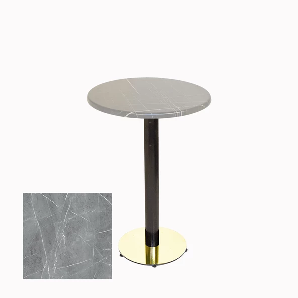Bistro Masa (Karanfil Gold Werzalit Yuvarlak Q 60cm) - Light Temperado