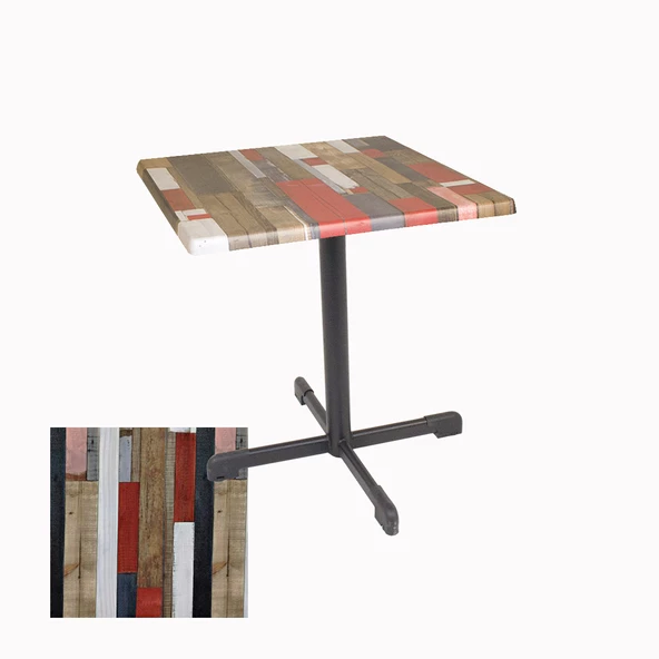 Halley Werzalit Kare ESB Mutfak Masası 60x60 - Red Wood ürün görseli