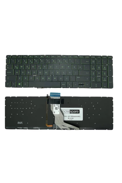 Hp ile Uyumlu 15-BS154NT (4UL32EA), 15-BW002NT (1WQ45EA) Işıklı Klavye YEŞİL TR