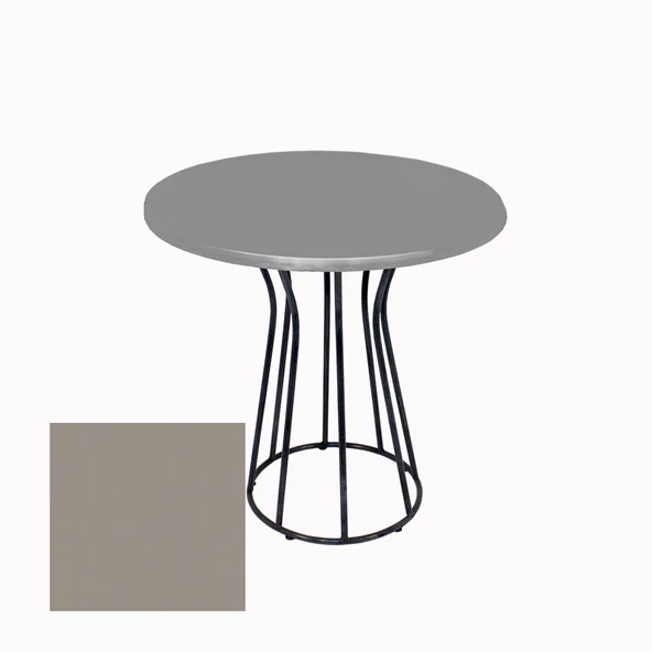 Palermo Werzalit Yuvarlak ESB Mutfak Masası Q 70cm - Koyu Gri ürün görseli