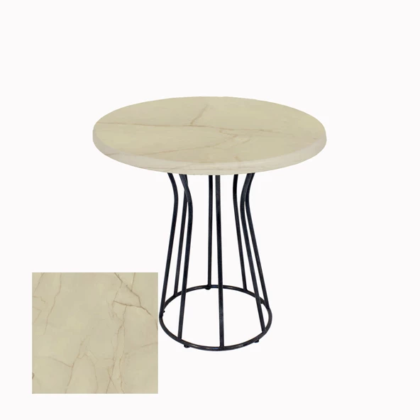 Palermo Werzalit Yuvarlak ESB Mutfak Masası Q 70cm - Golden Marble ürün görseli