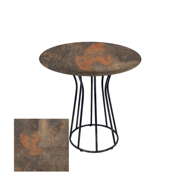 Palermo Werzalit Yuvarlak ESB Mutfak Masası Q 70cm - Metalic Oxid 1 ürün görseli