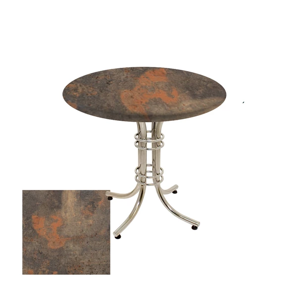 Buket Werzalit Yuvarlak Mutfak Masası 90cm - Metalic Oxid 1 ürün görseli