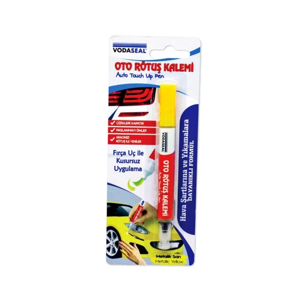 Vodaseal Araç Oto Rötuş Çizik Kalemi Metalik Sarı Boya Kalemi - 2