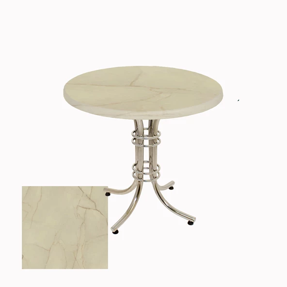 Buket Werzalit Yuvarlak Mutfak Masası 60cm - Golden Marble ürün görseli