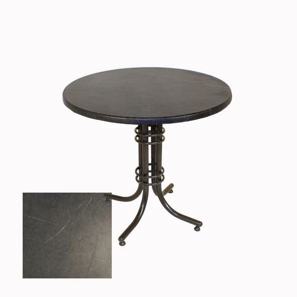 Buket Werzalit Yuvarlak ESB Mutfak Masası 80cm - Grey Marble ürün görseli