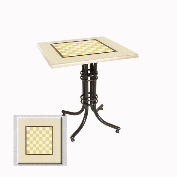 Buket Werzalit Kare ESB Mutfak Masası 80X80 - Santranç Krem ürün görseli