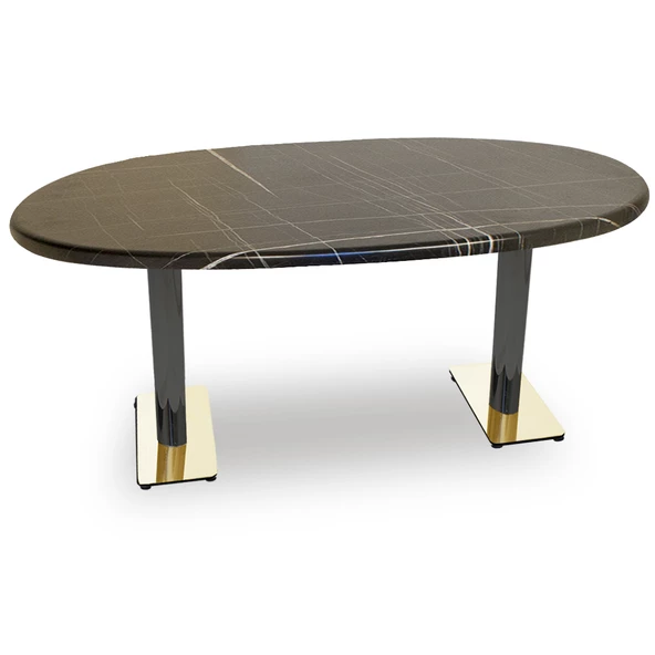 Karanfil Werzalit Gold Oval Masa 94x146 - Palazzo ürün görseli