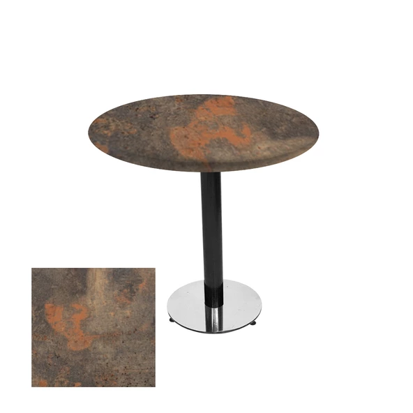 Karanfil Werzalit Yuvarlak Masa 80cm - Metalic Oxid 1