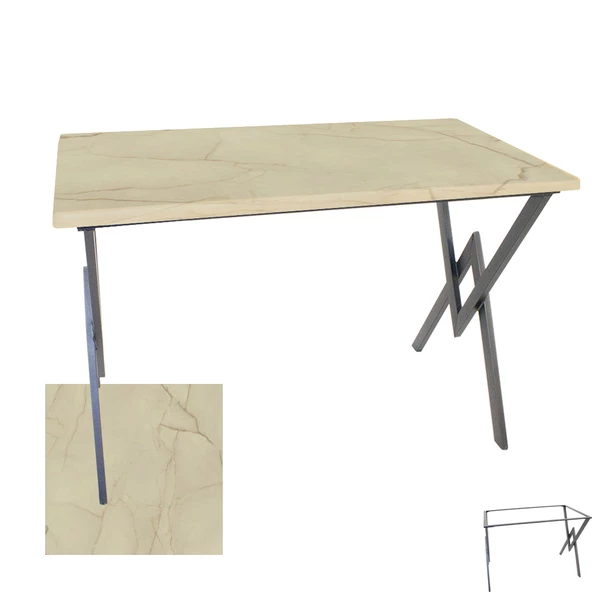 Anemon Werzalit Mutfak Masası 70x120 - Golden Marble ürün görseli
