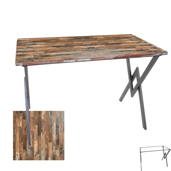 Anemon Werzalit Mutfak Masası 70x120 (ESB-SIYAH) - Maracaibo ürün görseli