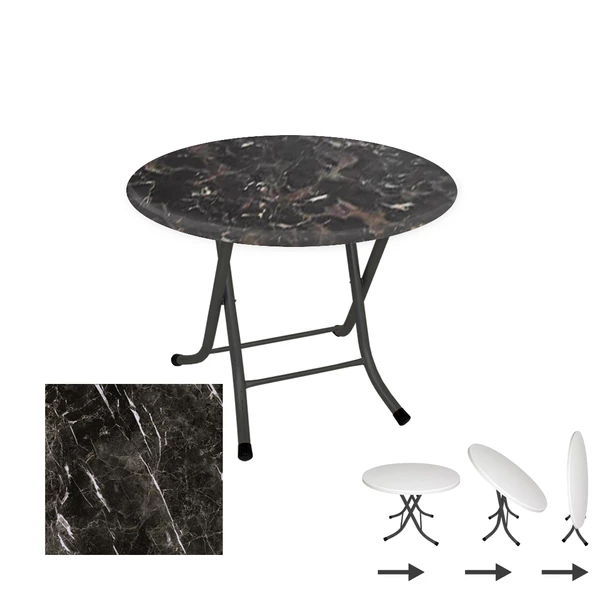 Klasik Katlanır Werzalit Yuvarlak Tabla Masa 90cm  - Teramo ürün görseli